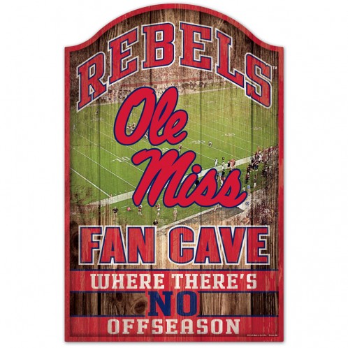 Ole Miss Rebels Sign 11x17 Wood Fan Cave Design Special Order
