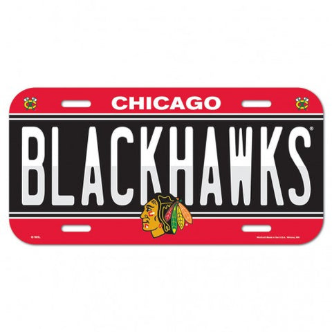 Chicago Blackhawks License Plate Plastic