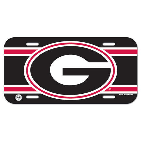 Georgia Bulldogs License Plate Plastic