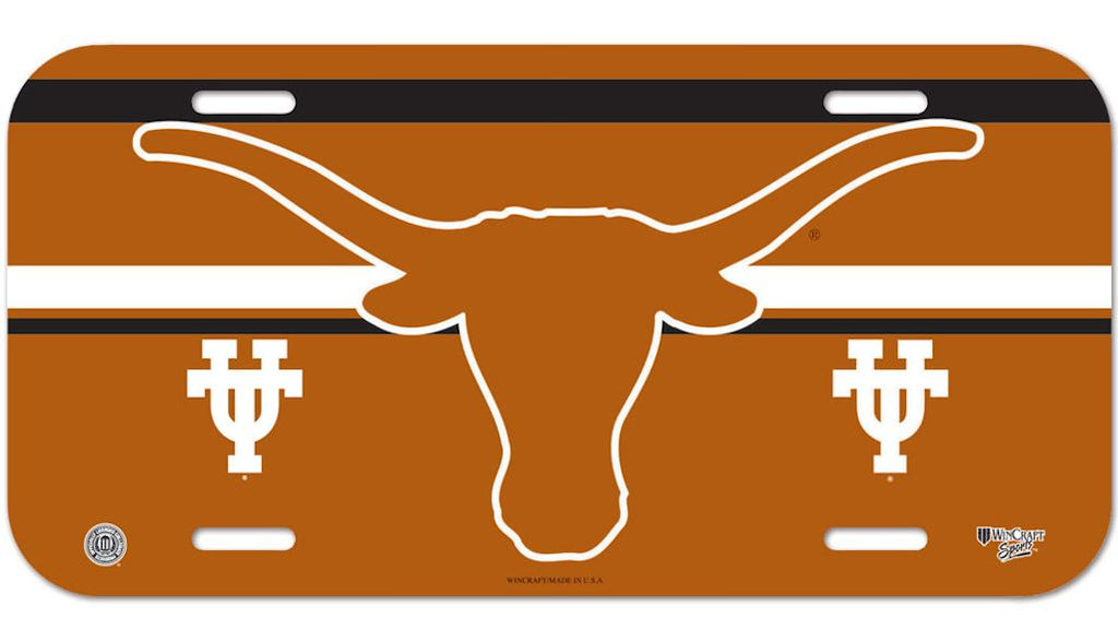 Texas Longhorns License Plate Plastic