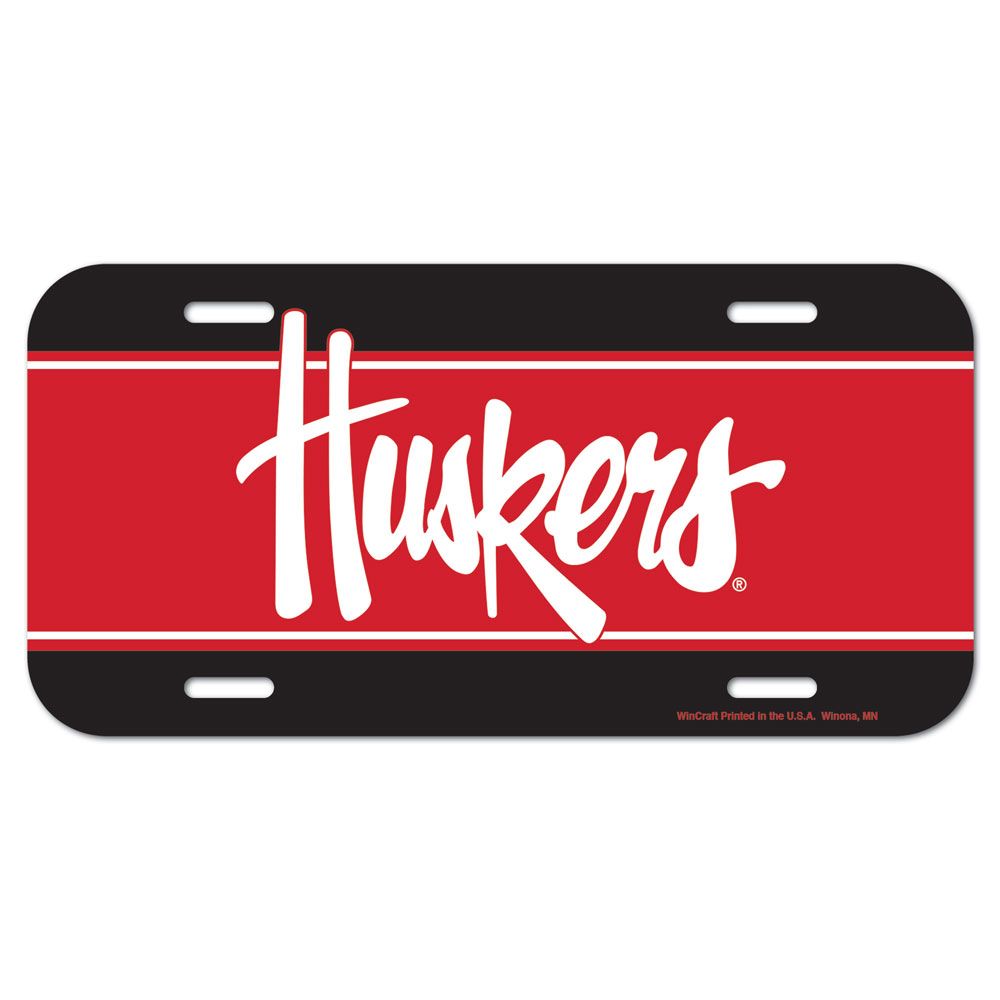 Nebraska Cornhuskers License Plate Plastic