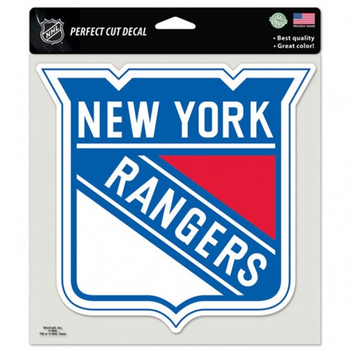 New York Rangers Decal 8x8 Perfect Cut Color Special Order