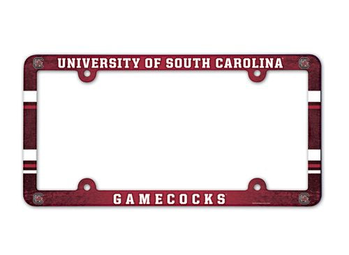 South Carolina Gamecocks License Plate Frame Plastic Full Color Style
