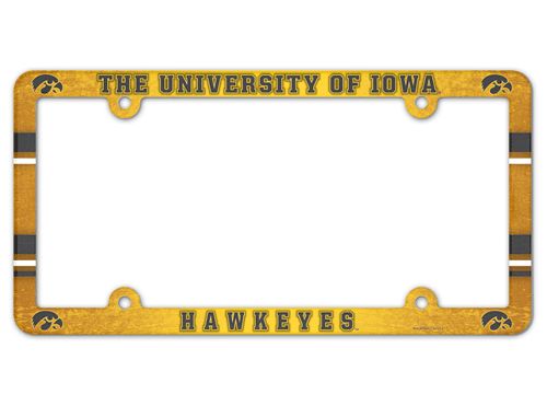 Iowa Hawkeyes License Plate Frame Full Color