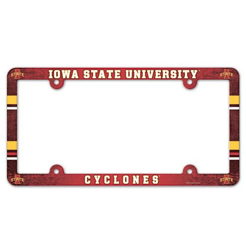 Iowa State Cyclones License Plate Frame Full Color