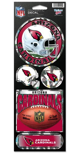 Arizona Cardinals Decal 4x11 Die Cut Prismatic Style