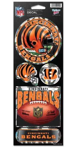 Cincinnati Bengals Decal 4x11 Die Cut Prismatic Style