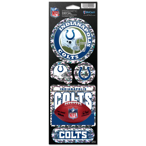 Indianapolis Colts Decal 4x11 Die Cut Prismatic Style