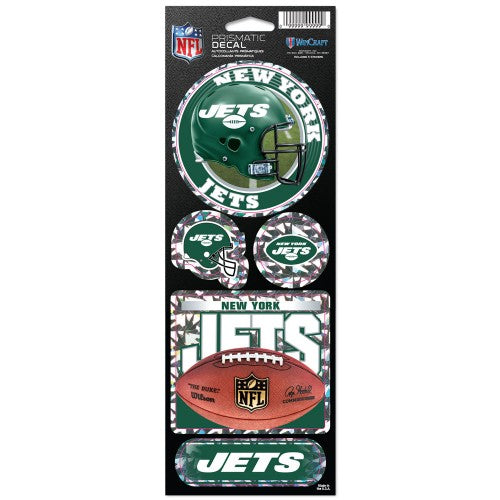 New York Jets Decal 4x11 Die Cut Prismatic Style