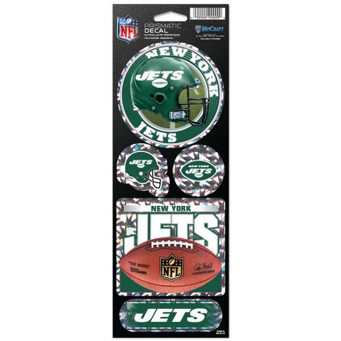 New York Jets Decal 4x11 Die Cut Prismatic Style