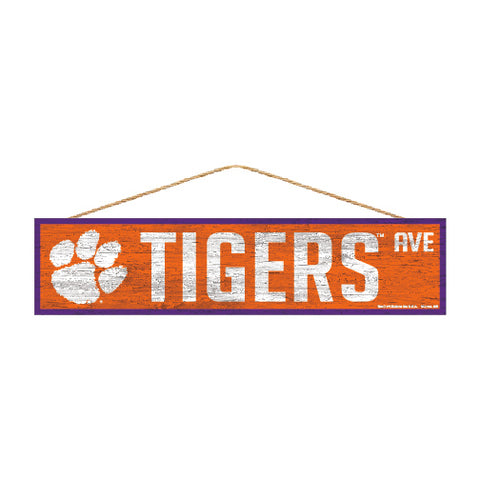 Clemson Tigers Sign 4x17 Wood Avenue Design Special Order
