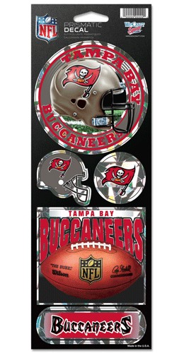 Tampa Bay Buccaneers Decal 4x11 Die Cut Prismatic Style