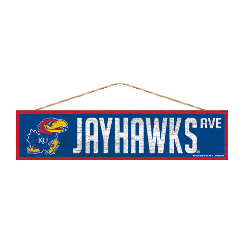 Kansas Jayhawks Sign 4x17 Wood Avenue Design Special Order