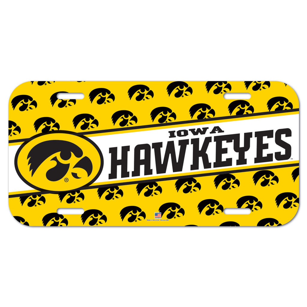 Iowa Hawkeyes License Plate Plastic