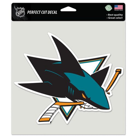 San Jose Sharks Decal 8x8 Perfect Cut Color Special Order