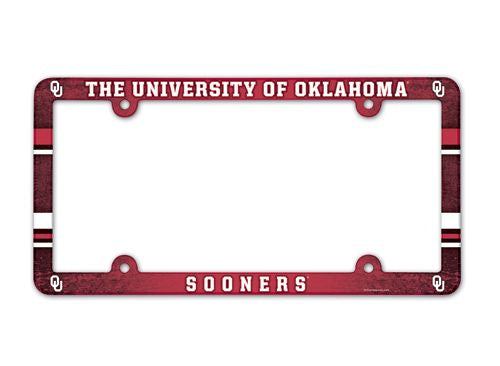 Oklahoma Sooners License Plate Frame Full Color