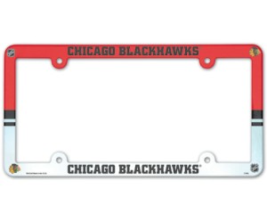 Chicago Blackhawks License Plate Frame Plastic Full Color Style Special Order