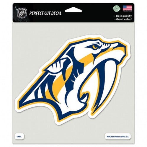 Nashville Predators Decal 8x8 Perfect Cut Color