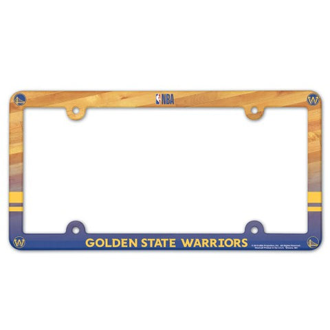 Golden State Warriors Plastic License Plate Frame Full Color Style