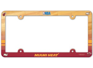 Miami Heat License Plate Frame Full Color