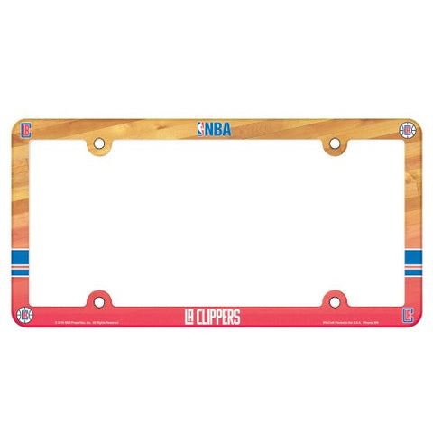 Los Angeles Clippers License Plate Frame Plastic Full Color Style Special Order