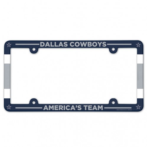Dallas Cowboys License Plate Frame Plastic Full Color Style