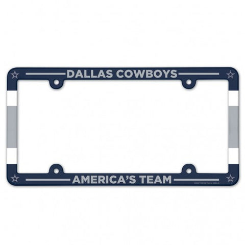 Dallas Cowboys License Plate Frame Plastic Full Color Style