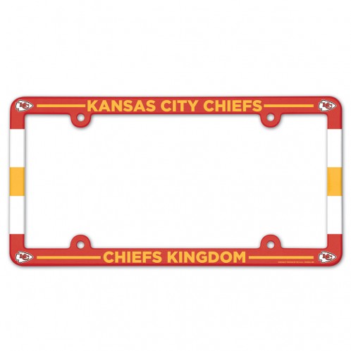 Kansas City Chiefs License Plate Frame Plastic Full Color Style