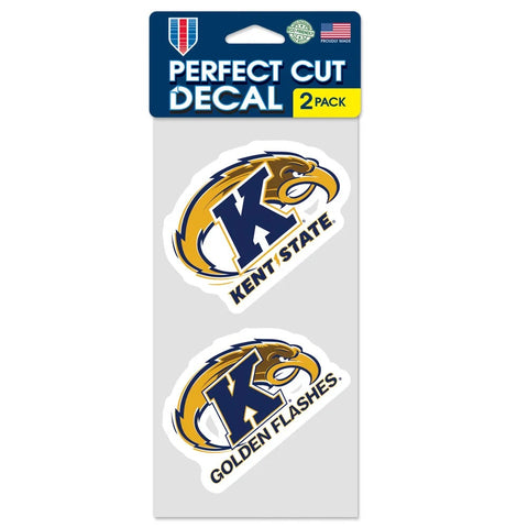 Kent State Golden Flashes Decal 4x4 Perfect Cut Set of 2 Special Order