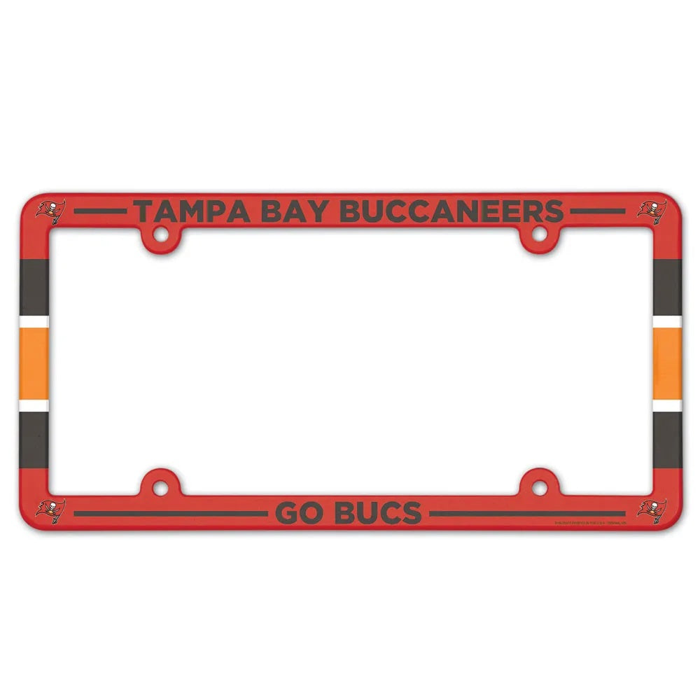 Tampa Bay Buccaneers License Plate Frame Plastic Full Color Style Special Order