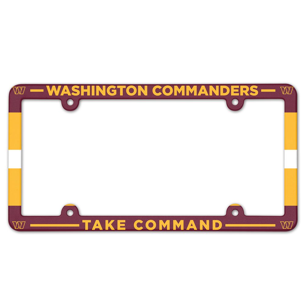 Washington Huskies Commanders License Plate Frame Plastic Full Color Style