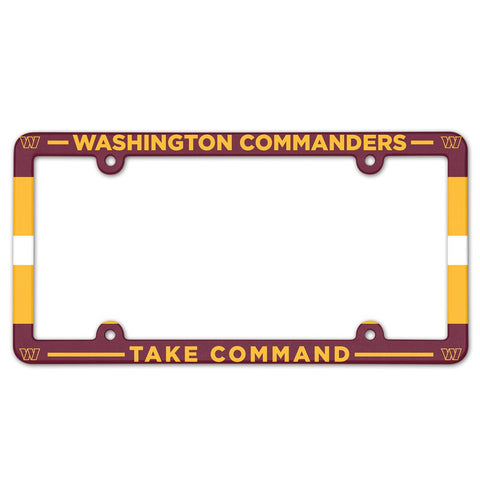Washington Huskies Commanders License Plate Frame Plastic Full Color Style