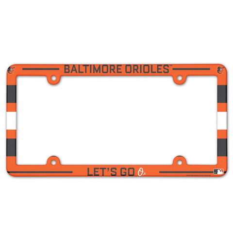 Baltimore Orioles License Plate Frame Full Color