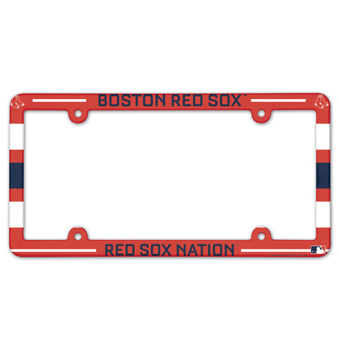 Boston Red Sox License Plate Frame Plastic Full Color Style