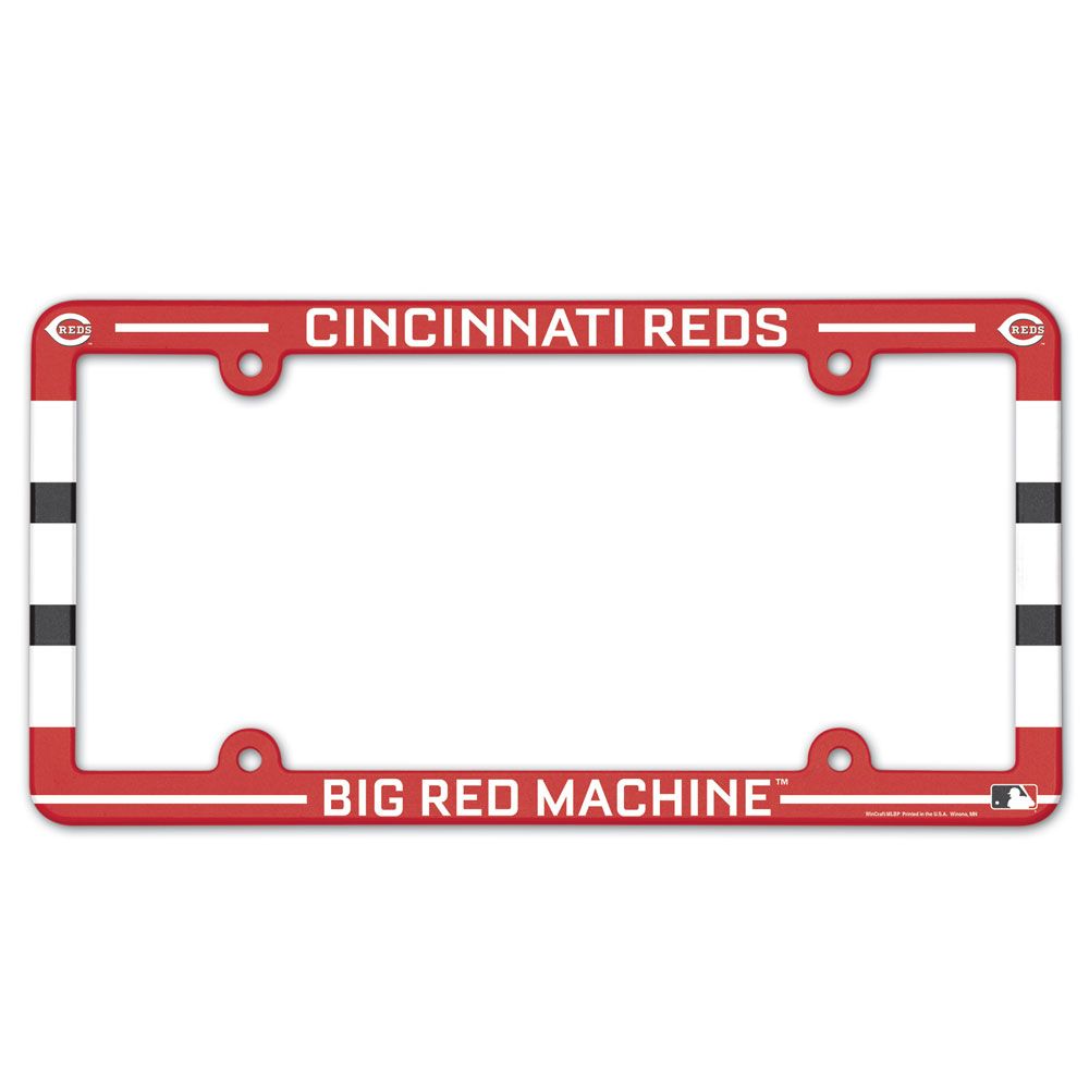 Cincinnati Reds License Plate Frame Plastic Full Color Style Special Order