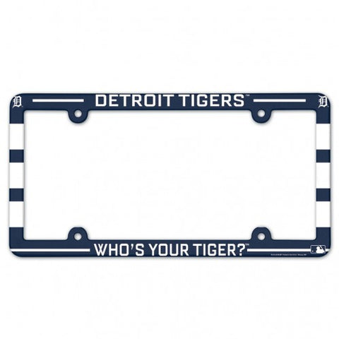 Detroit Tigers License Plate Frame Plastic Full Color Style