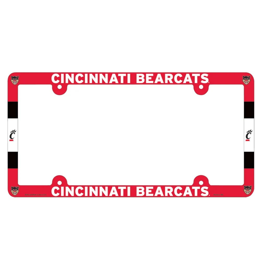 Cincinnati Bearcats License Plate Frame Plastic Full Color Style