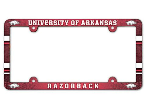 Arkansas Razorbacks License Plate Frame Full Color