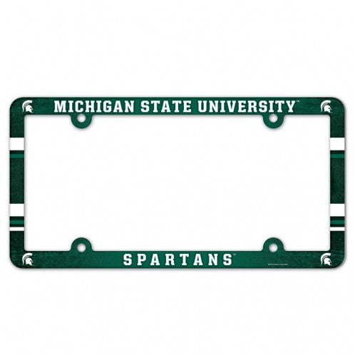 Michigan State Spartans Plastic Full Color License Plate Frame