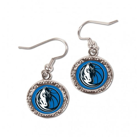 Dallas Mavericks Earrings Round Style Special Order
