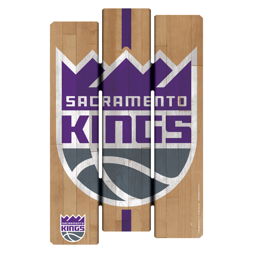 Sacramento Kings Sign 11x17 Wood Fence Style T/B