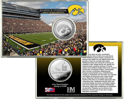 Iowa Hawkeyes Silver Coin Card Stadium Special Order