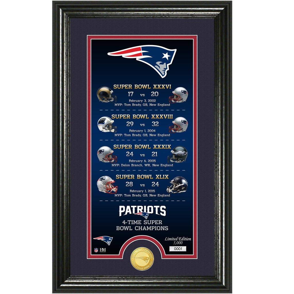 New England Patriots Legacy Bronze Coin Photo Mint
