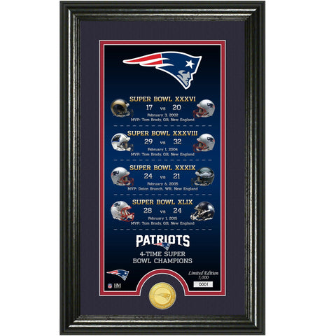New England Patriots Legacy Bronze Coin Photo Mint
