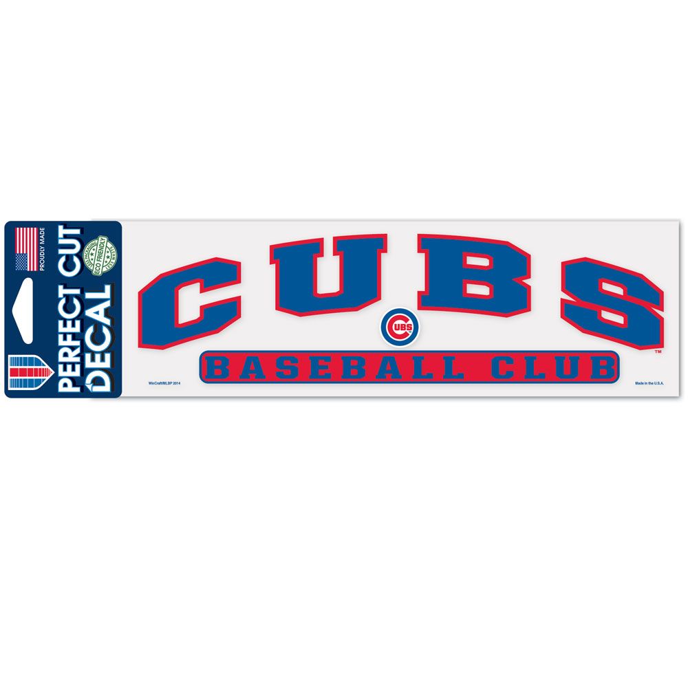 Chicago Cubs Decal 3x10 Perfect Cut Color