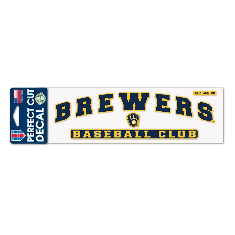 Milwaukee Brewers Decal 3x10 Perfect Cut Color