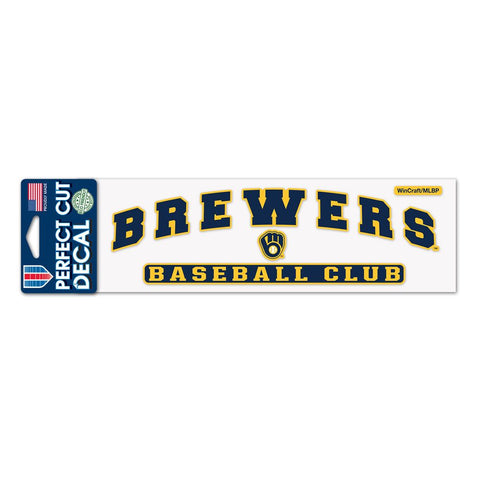 Milwaukee Brewers Decal 3x10 Perfect Cut Color
