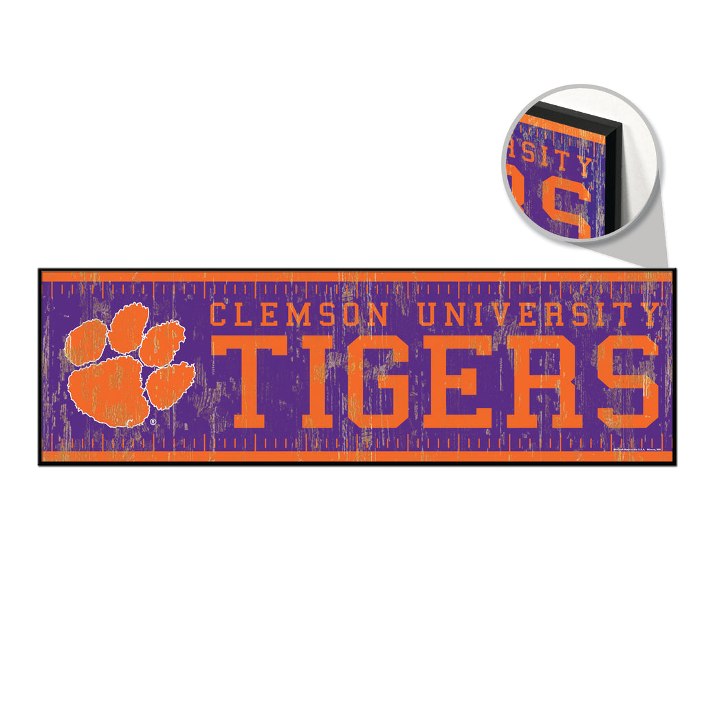 Clemson Tigers Sign 9x30 Wood Yard Marker