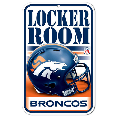 Denver Broncos Sign 11x17 Plastic Locker Room Design