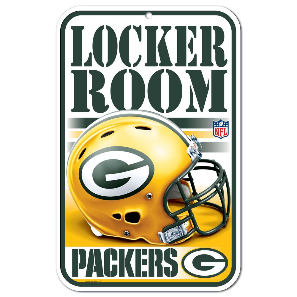 Green Bay Packers s Sign 11x17 Plastic Locker Room Design